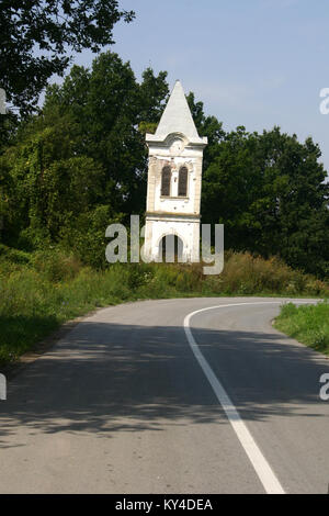 Croat church destroyed during the Croatian War of Independence, 1991 - 1995 Stock Photo