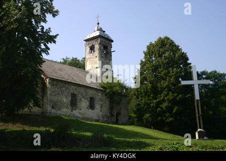 Croat church destroyed during the Croatian War of Independence, 1991 - 1995 Stock Photo