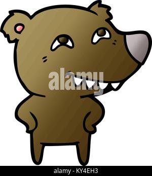 cartoon bear showing teeth Stock Vector Image & Art - Alamy