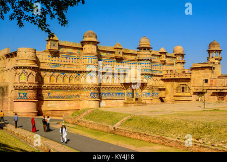 Gwalior Fort in Gwalior, Madhya Pradesh in India Stock Photo