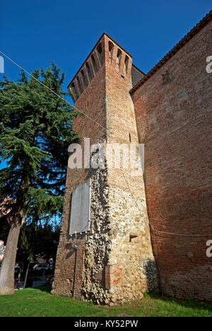 Tower of the Rocca Perugina, Città della Pieve, Umbria, Italy Stock Photo