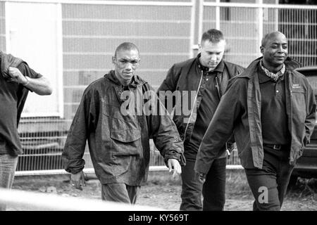 Tricky backstage at the Glastonbury Festival 1998, Somerset, England, United Kingdom. Stock Photo