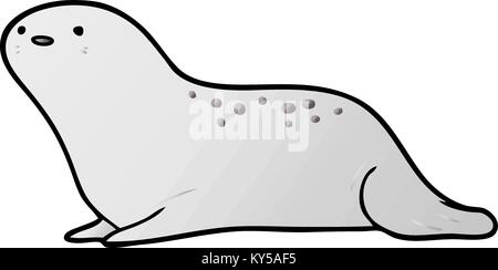 cute cartoon seal Stock Vector