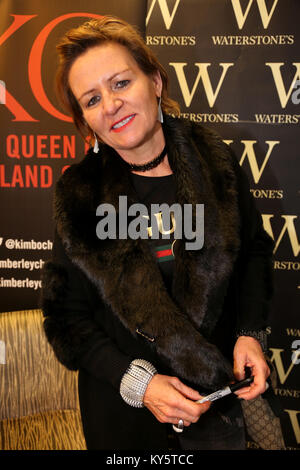 Romford Essex, UK. 13th Jan, 2018. Crime author Kimberley Chambers signs copies of her 13th and latest book Life of Crime at waterstones bookshop Romford Essex photo Credit: SANDRA ROWSE/Alamy Live News Stock Photo