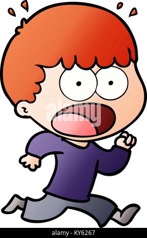 cartoon shocked man running away Stock Vector Image & Art - Alamy