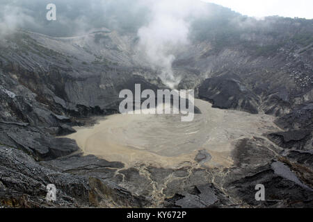 Crater of Tangkuban Perahu near Bandung in Jawa, Indonesia Stock Photo