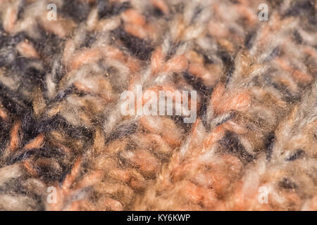Macro color image of colourful melange knitted texture. Stock Photo