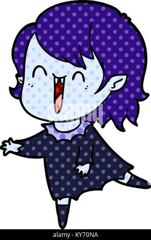 cute cartoon happy vampire girl Stock Vector Image & Art - Alamy