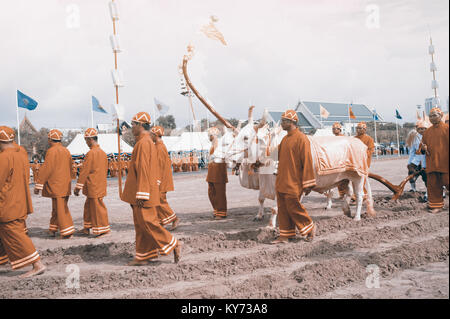 BANGKOK, THAILAND - MAY 13,2015 : Unidentified Government officials attend the ceremony -Perform for an auspicious beginning for planting season. Stock Photo