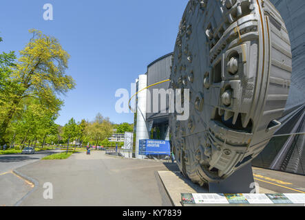 At the entrance to the Museum of Transport in Lucerne. Switzerland Stock Photo