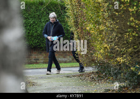 Prime Minister Theresa May campaigning in south west London, with MP for Sutton and Cheam Paul Scully (not pictured). Stock Photo