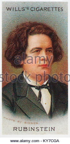 Anton Grigorevich Rubinstein was a Russian composer and pianist 1829 - 1894 Stock Photo