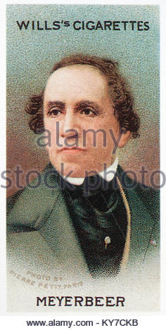 Giacomo Meyerbeer was a german opera composer 1791 - 1864 Stock Photo