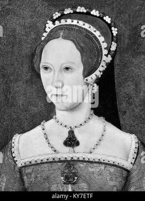 Mary I. Portrait of Queen Mary I of England (1516-1558) Stock Photo