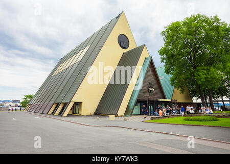 OSLO, NORWAY - JULY 21, 2017: The Fram Museum or Frammuseet is a museum of Norwegian polar exploration. Fram Museum located on Bygdoy peninsula in Osl Stock Photo