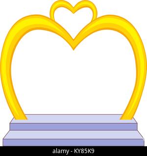 Wedding valentine themed heart shaped arc mock up Stock Vector