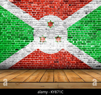 Flag of Burundi painted on brick wall Stock Photo - Alamy
