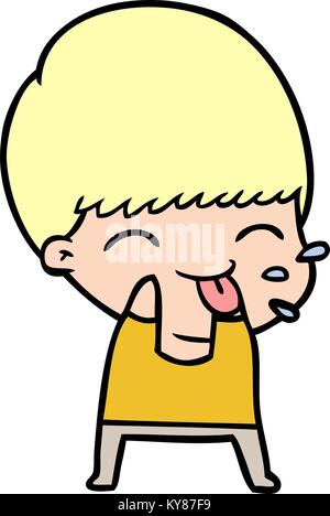Boy Blowing Raspberry cartoon boy blowing raspberry Stock Vector Image & Art - Alamy