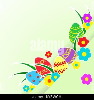 colored easter eggs Stock Vector