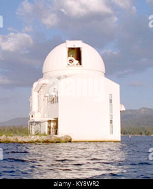 Old dome of the Big Bear Solar Observatory (Big Bear Lake, California) Stock Photo