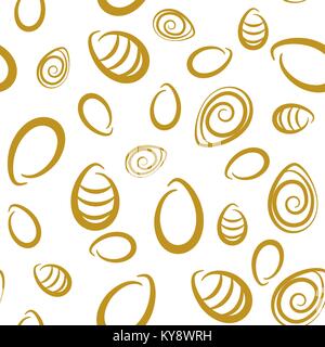Easter seamless pattern with eggs Stock Vector