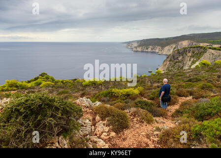 ZAKYNTHOS, GREECE -  September 29, 2017: View of Keri cape located in the southern part of the island of Zakynthos.  Greece. Stock Photo