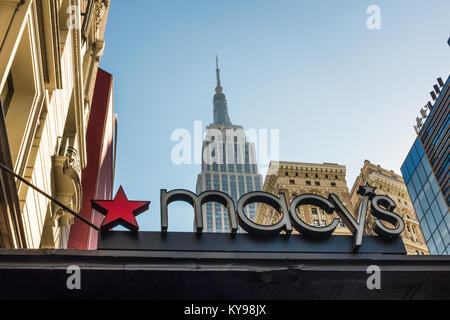 Macy's department store located on Herald Square in Manhattan, New York City. Stock Photo