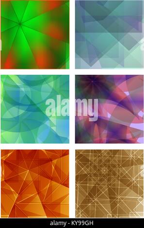 A set of full-color backgrounds. Vector illustration. Stock Vector