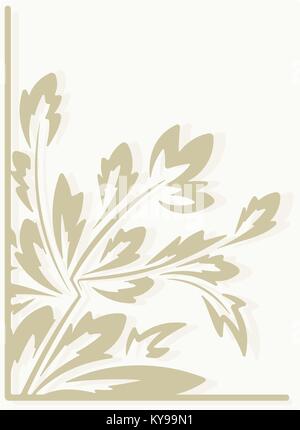 Abstract Vector Decorative corner with shadow in bright colors. Stock Vector
