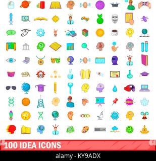 100 teamwork icons set in cartoon style Stock Vector Image & Art - Alamy