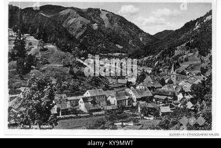 Postcard of Črna na Koroškem (3) Stock Photo