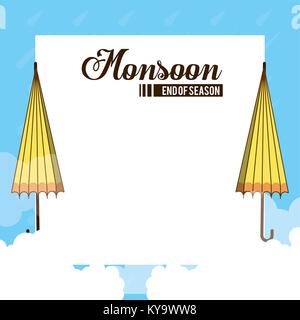 Monsoon end of season Stock Vector