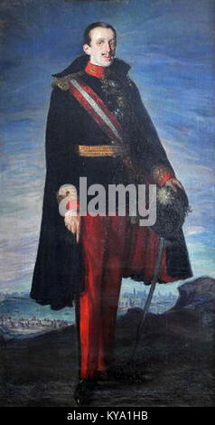 Retrato de Alfonso XIII con uniforme de general de infantería Stock Photo