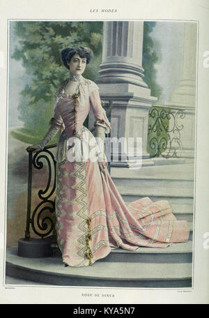 Evening gown designed by Redfern in 1902, displaying Edwardian style with  luxurious fabrics, fitted bodice, and detailed embellishments Stock Photo -  Alamy