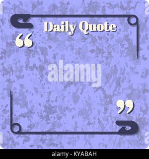 Daily Quote frame template design to be used with any kind of quotes and sayings Stock Vector