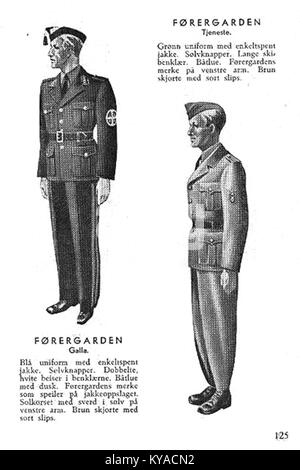 Nasjonal Samling NS Aarbok 1944 s125 (uniformer) Førergarden Stock Photo