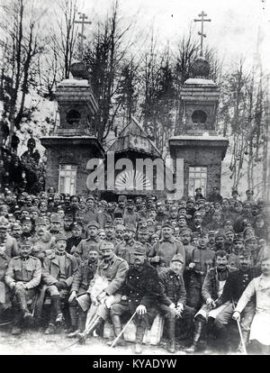 Prisoners of war are shown during World War I, captured by enemy forces ...