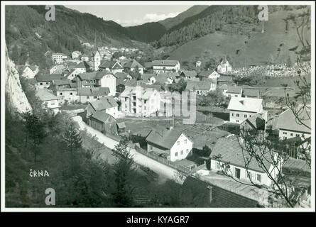 Postcard of Črna na Koroškem 1963 Stock Photo