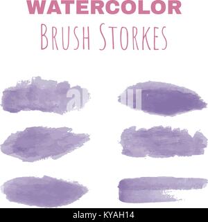 Six vector watercolor brush strokes Stock Vector Image & Art - Alamy