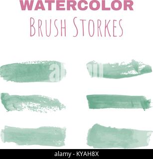 Six vector watercolor brush strokes Stock Vector Image & Art - Alamy
