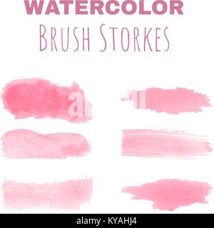 Six vector watercolor brush strokes Stock Vector Image & Art - Alamy