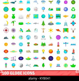 100 journey icons set in cartoon style Stock Vector Image & Art - Alamy