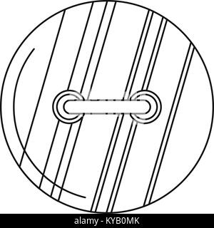 Sewn button icon. Outline illustration of sewn button vector icon for web Stock Vector