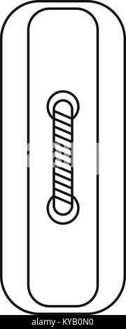 Rectangular sewing button icon. Outline illustration of rectangular sewing button vector icon for web Stock Vector
