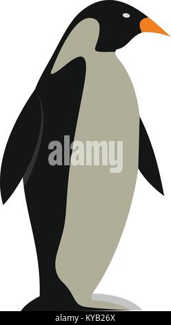 Penguin icon flat isolated on white background vector illustration Stock Vector