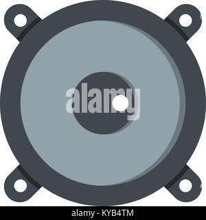 Frontal audio speaker icon flat isolated on white background vector illustration Stock Vector