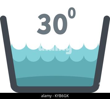 Delicate gentle thirty degrees icon isolated Stock Vector