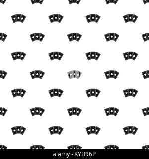 Three aces playing cards pattern vector Stock Vector