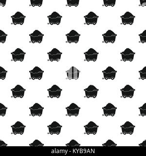 Cart on wheels with coal pattern vector Stock Vector