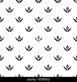 Hands holding blood drop pattern vector Stock Vector